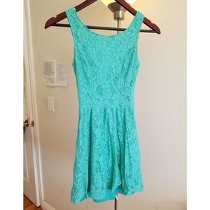 H&M Teal Turquoise Lace Dress XS